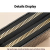 Premium PU Leather Compact Wallet with Double Zipper and Coin Pocket