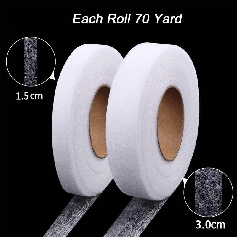 Iron-On Hem Tape — 65 Yards, No-Sew Adhesive Fabric Fusing Tape
