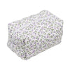 Quilted Floral Makeup Bag with Zipper Closure