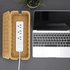 Handwoven Rattan Cable Management Box with Lid