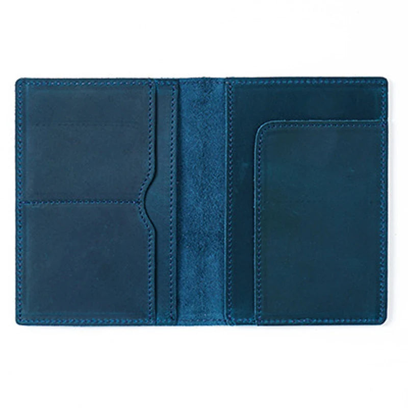Cartera de Pasaporte de Cuero Genuino