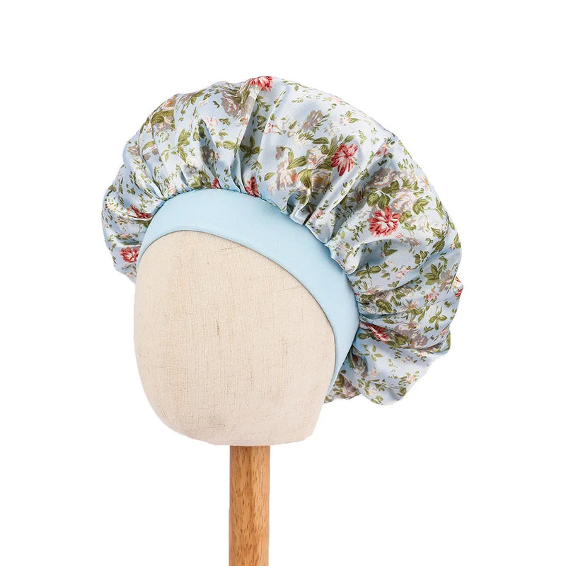 Butterfly Print Satin Sleep Cap for Kids