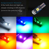 A series of images demonstrating how to reverse the polarity of a T5 LED instrument panel bulb for light operation.
