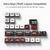 Poker Four-Sided Backlight Keycaps Set - 132 Keys PBT+PC Double-Shot for MX Switches