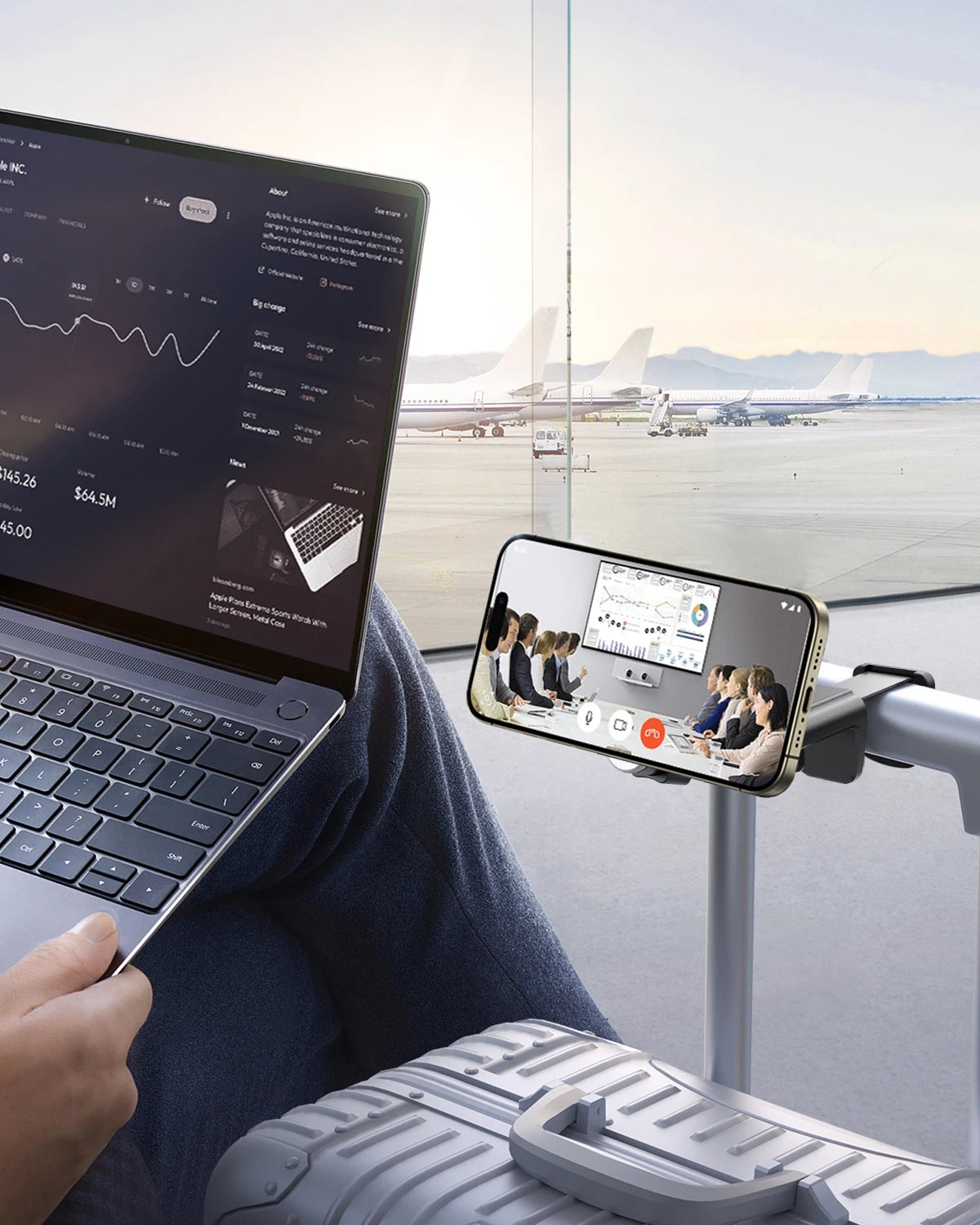 Magnetic Phone Holder for Travel and Desktop