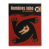 A box for the Hombre Lobo card game featuring a stylized black werewolf silhouette on a red background.