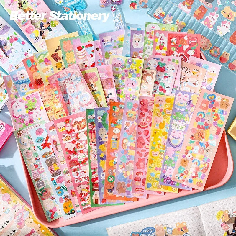 Kawaii Laser Sticker Pack for Scrapbooking and DIY Crafts