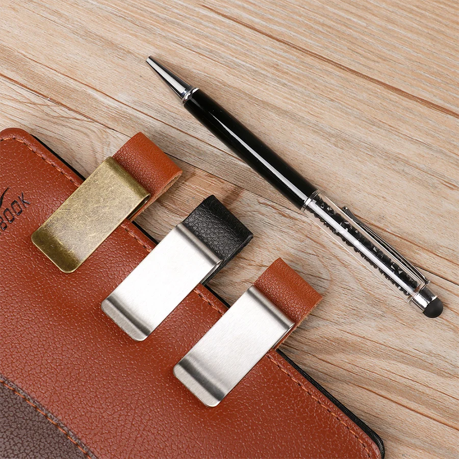 Handcrafted Leather Journal Pen Holder Clip