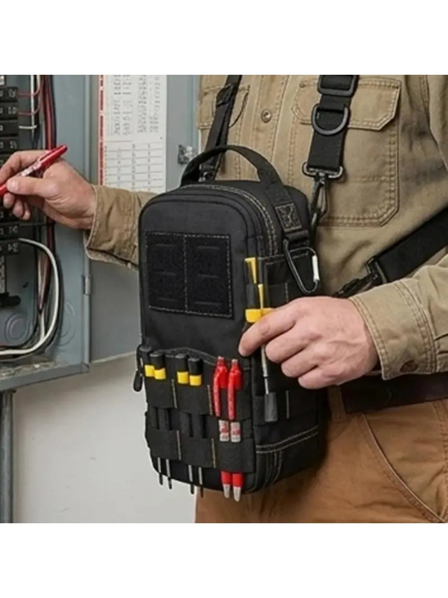 Compact Tactical Tool Pouch with Adjustable Shoulder Strap
