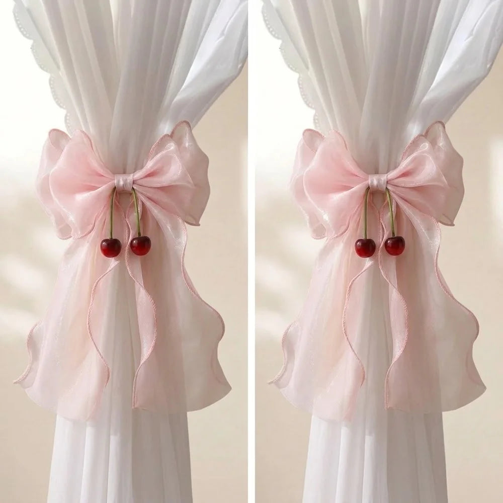 French Lace Ribbon Curtain Tiebacks (Set of 2)