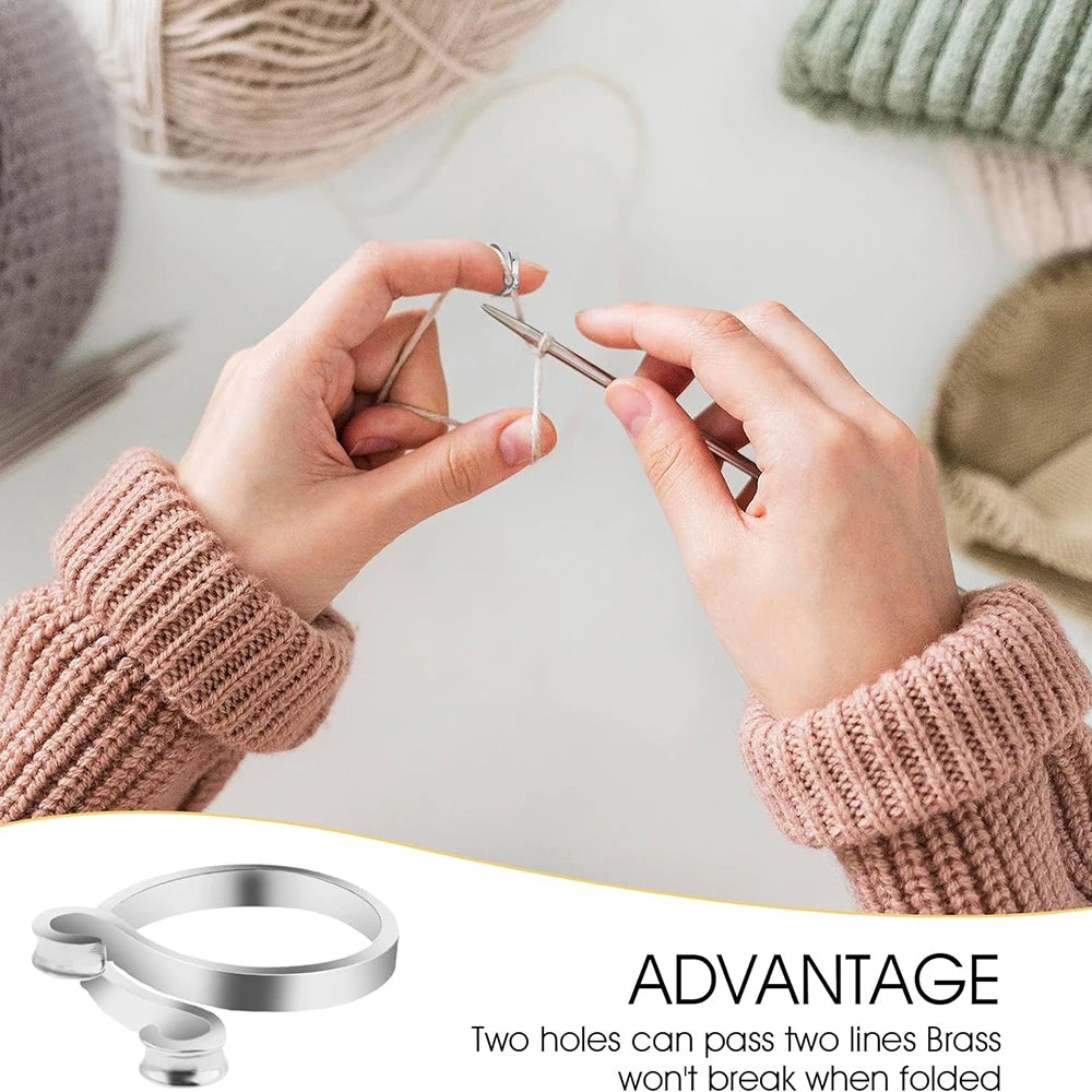 Adjustable Knitting Crochet Loop Rings (Set of 2)