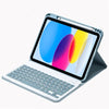 Bluetooth Keyboard Case for iPad with Detachable Keyboard & Pencil Holder