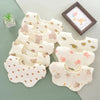 Cotton Gauze Baby Feeding Bibs (3-Pack) with Burp Cloths