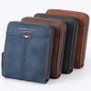 Men's Vintage PU Leather Wallet with Woven Tape Accent