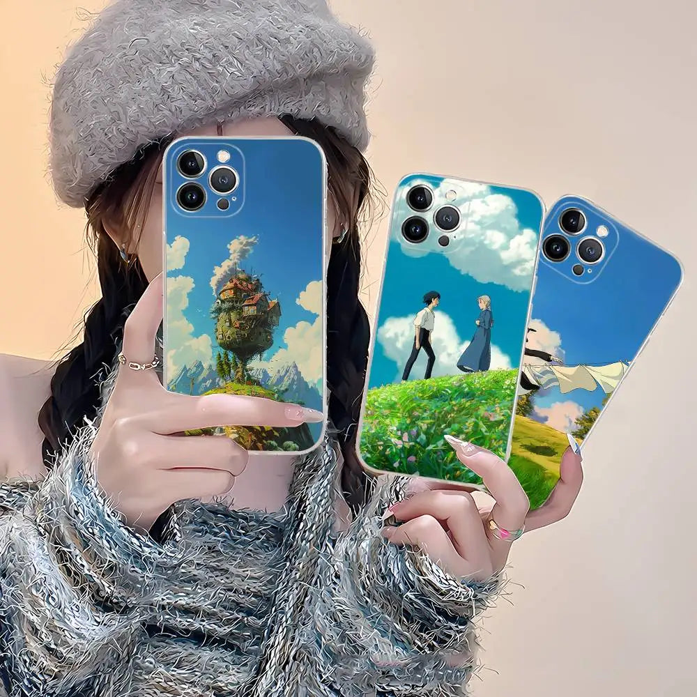 Howl's Moving Castle TPU Phone Case with Shockproof Clear Back