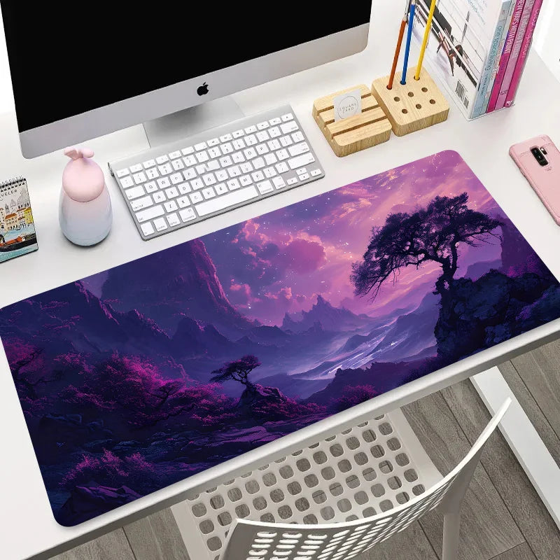 Large Non-Slip Mouse Pad with Night Moonlight Design