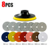4-Inch Diamond Polishing Pads with Backer Pad (50-3000 Grit)