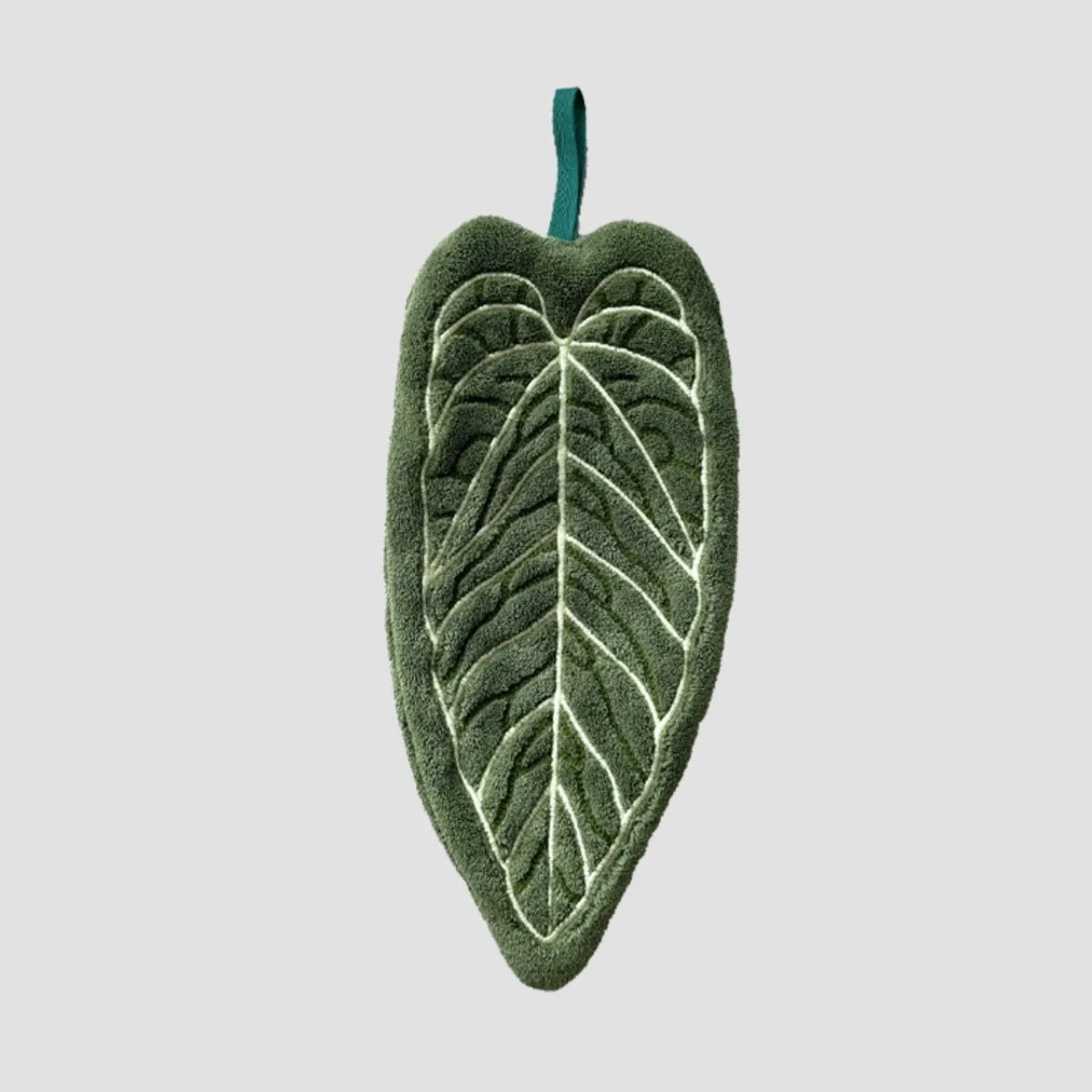 Leaf Design Ultra-Absorbent Quick-Dry Hand Towel with Hanging Loop