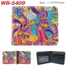 PU Leather Bifold Card Holder Wallet with Cartoon Print