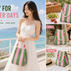 Striped Knit Mini Bucket Tote Bag