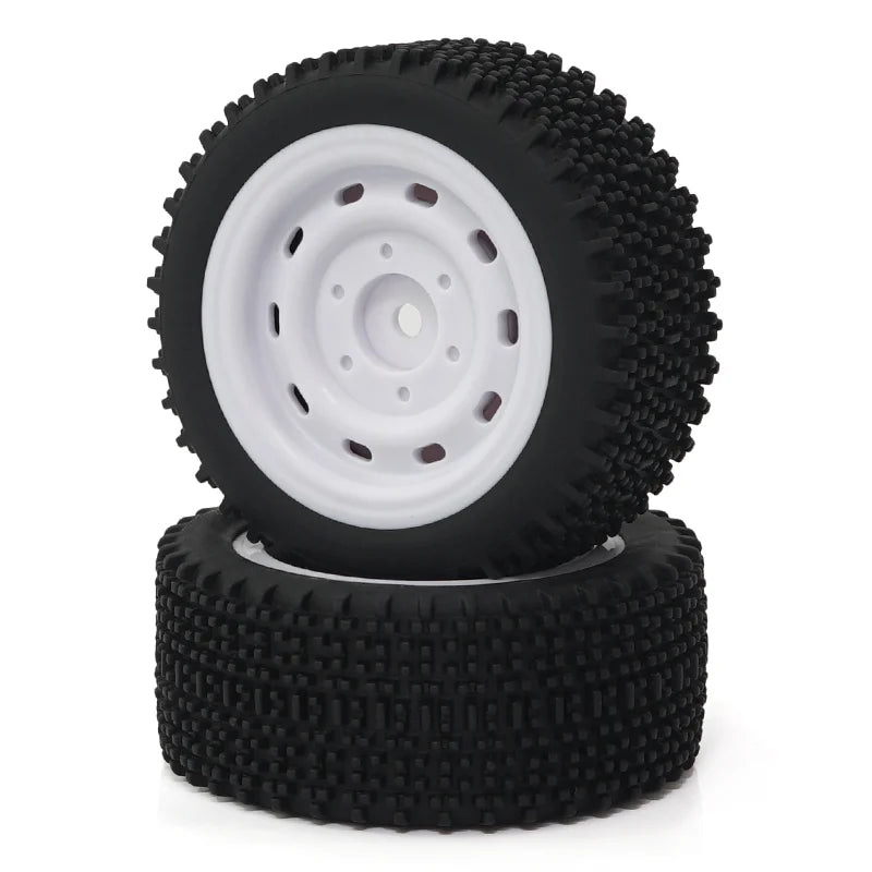 A black and white high-speed 1/16 4WD RC car receiver parts kit featuring a tire and wheel assembly.