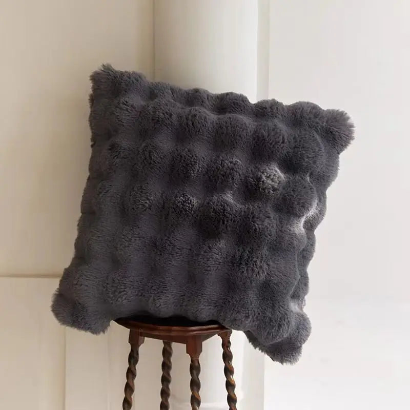 3D Bubble Faux Fur Throw Blanket