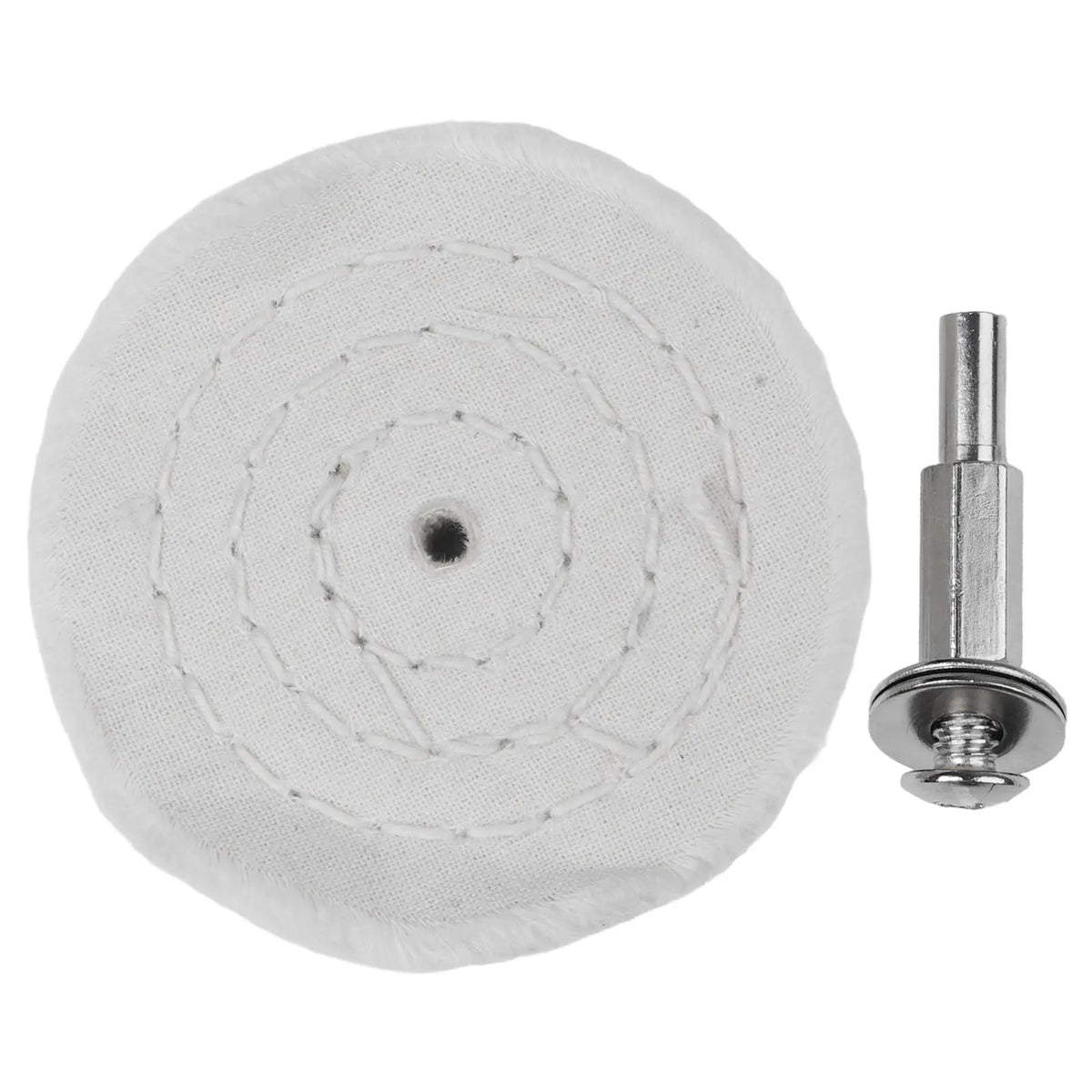 Cotton Polishing Wheel with 6mm Shank for Drill Buffing