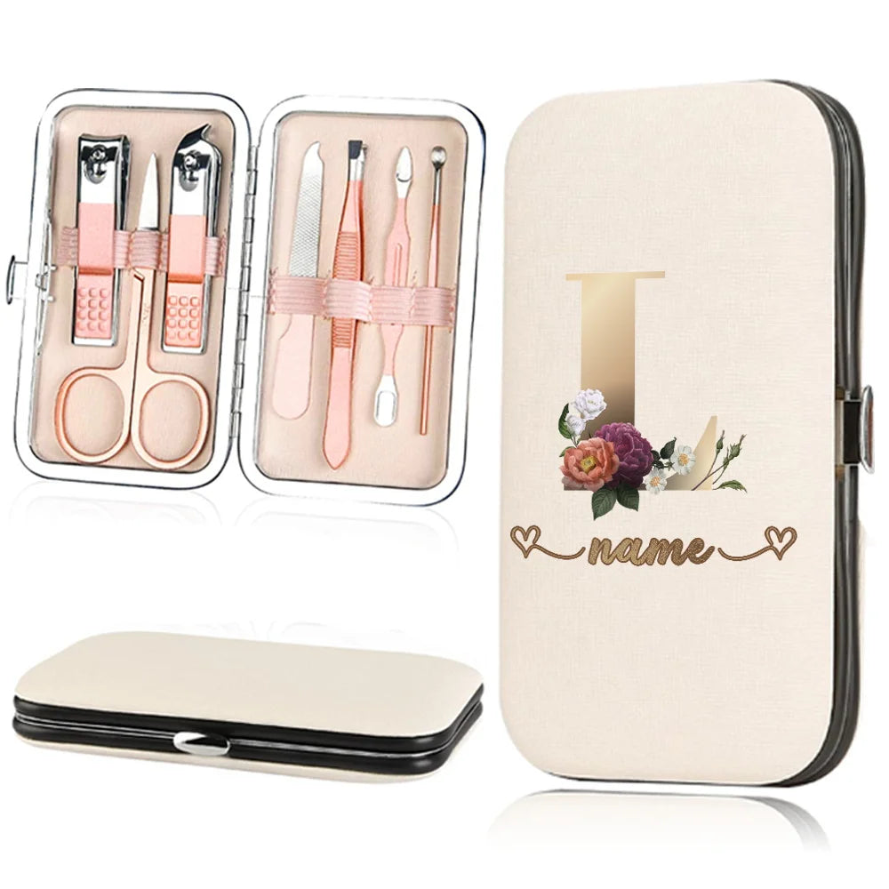 Portable Stainless Steel Manicure & Pedicure Set with Organizer Case