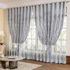 European Vintage Floral Embroidered Blackout Curtain