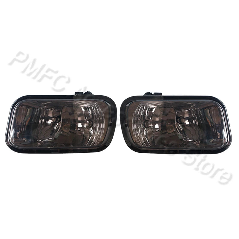 Pair of aftermarket front bumper fog lights for Dodge Ram trucks.