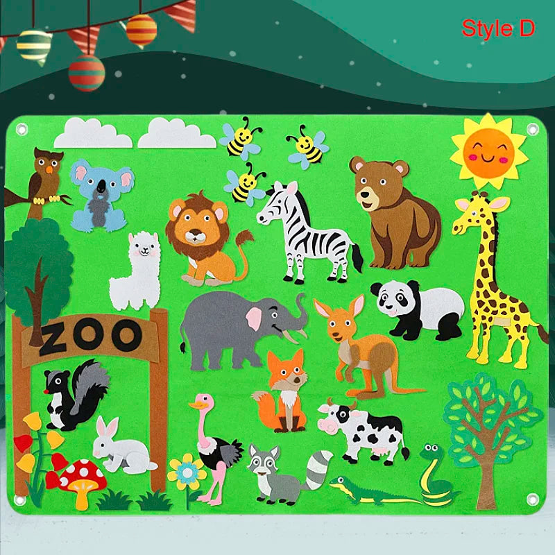 Farmtiere Filz-Story Board Wanddeko