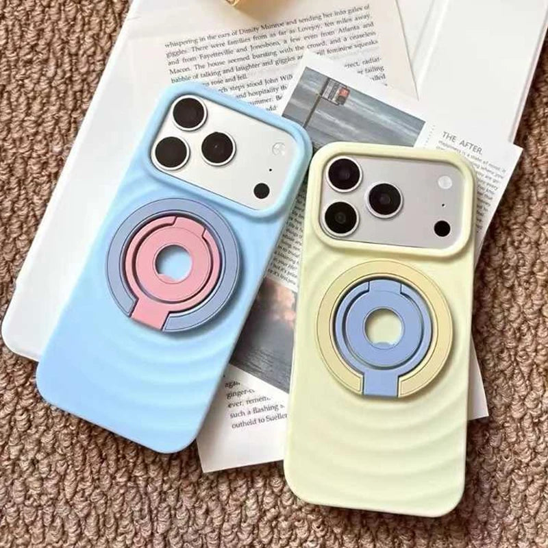 Double-Sided Magnetic Phone Ring Holder with Kickstand
