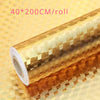 Roll of gold patterned heat-resistant oil-proof kitchen stove backsplash sticker