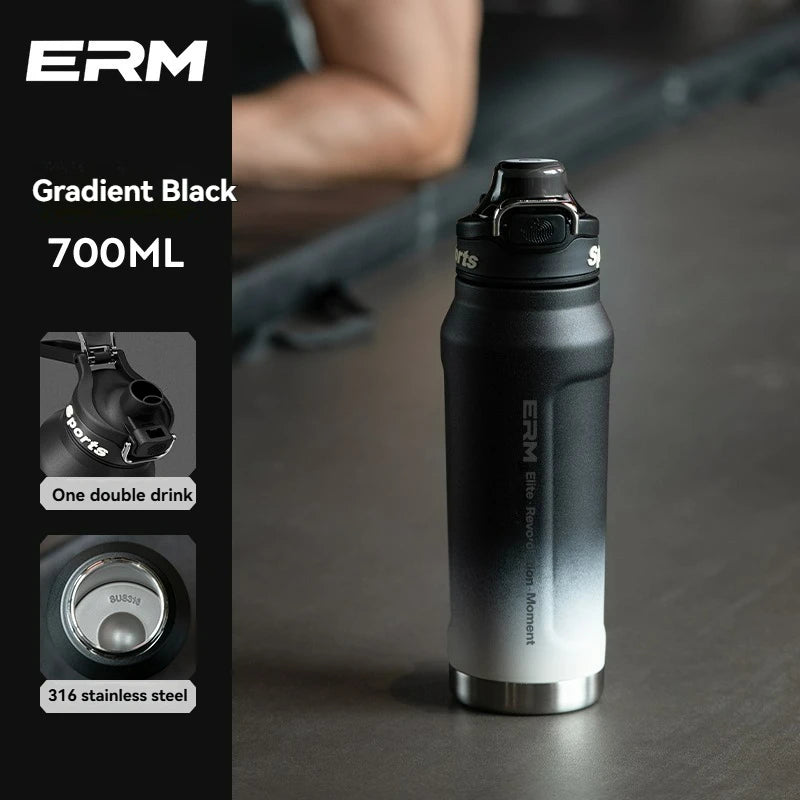 Double-Wall Insulated Stainless Steel Water Bottle with Handle