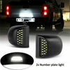 Two 18-LED number plate lights for Chevy Silverado and GMC Sierra trucks shown with a close-up view.