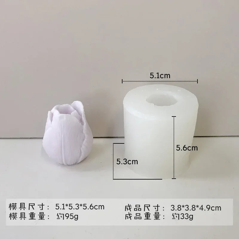 White silicone mold shaped like a rose peony for crafting candles, soap, and baking