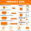 Diagrams showing various sizes and dimensions for armchairs, loveseats, three-seater sofas, and four-seater sofas.