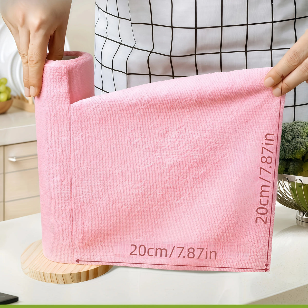 Reusable Microfiber Cleaning Cloth Roll (20 Sheets) – Multi-Surface Kitchen & Household Towels