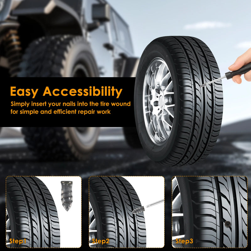Tire Repair Plug Kit with Tools
