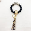 Boho Silicone Bead Keychain with Tassel