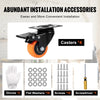 Heavy-Duty Swivel Plate Casters with Dual Locking Brakes (Set of 4)