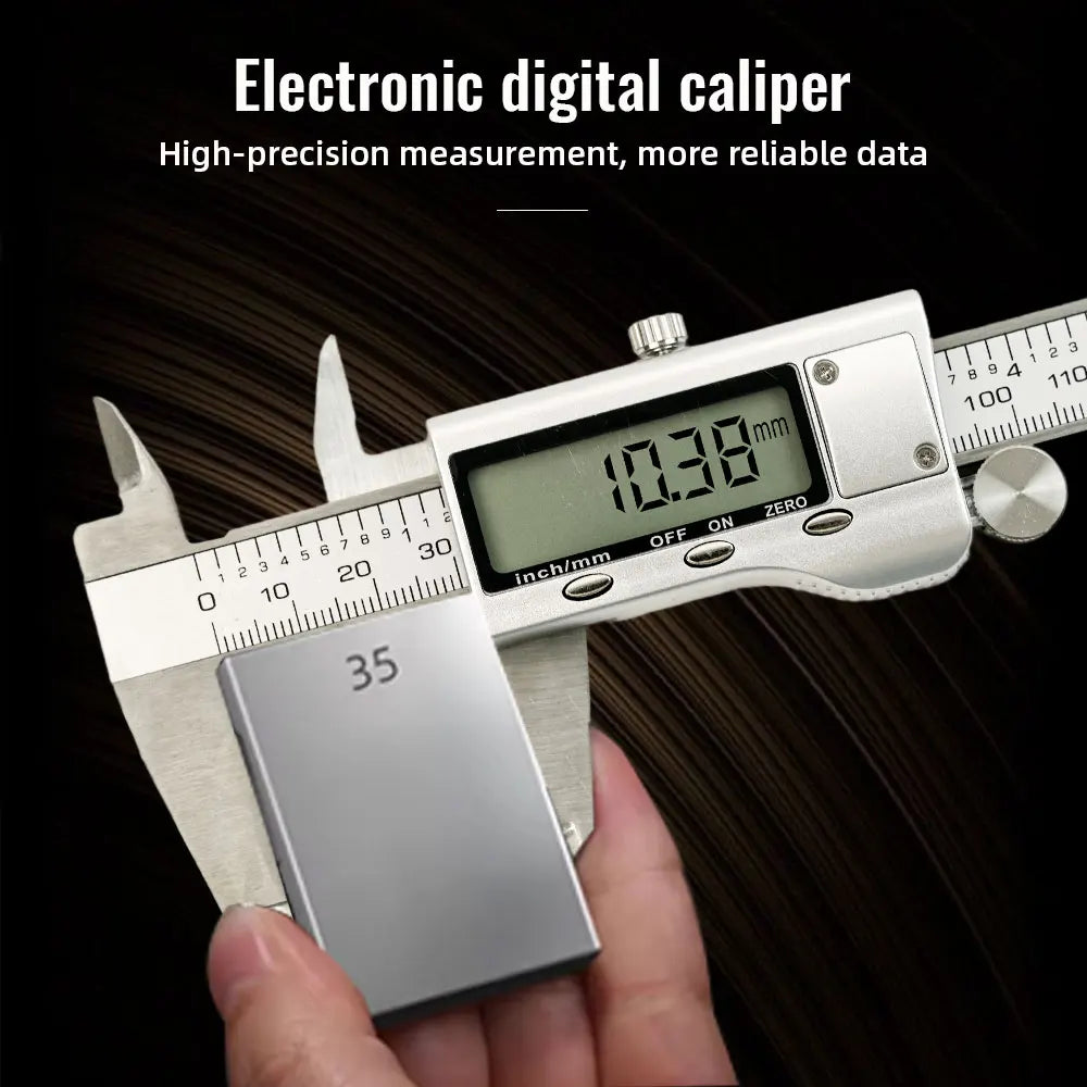 Stainless Steel Digital Caliper with Large LCD Display