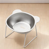 Elevated Stainless Steel Pet Bowl with Angled Feeder