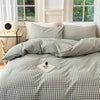 Green Plaid 3-Piece Duvet Cover Set