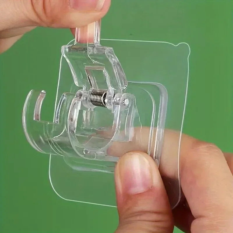 No-Drill Adhesive Curtain Rod Holders