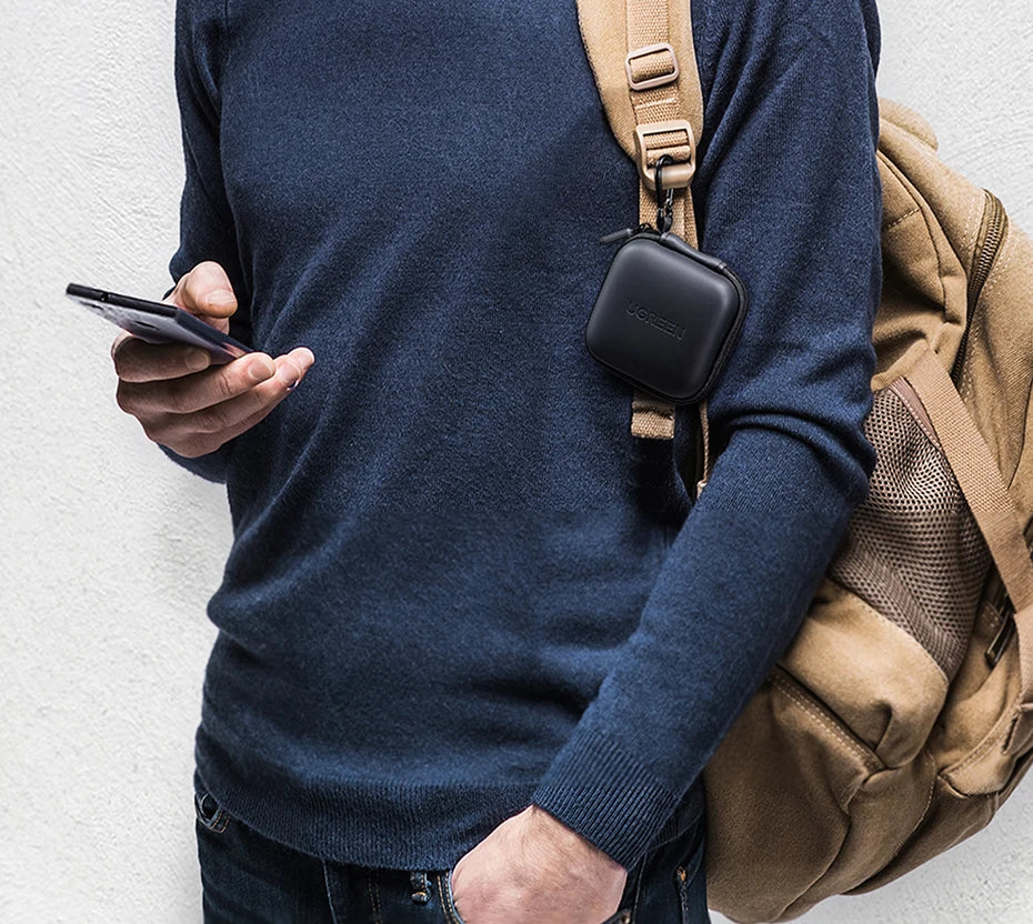 Compact EVA Hard Shell Storage Case for Earbuds and Accessories