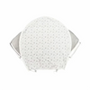 White stretchable UV-protective stroller sun shade with a subtle gray star pattern