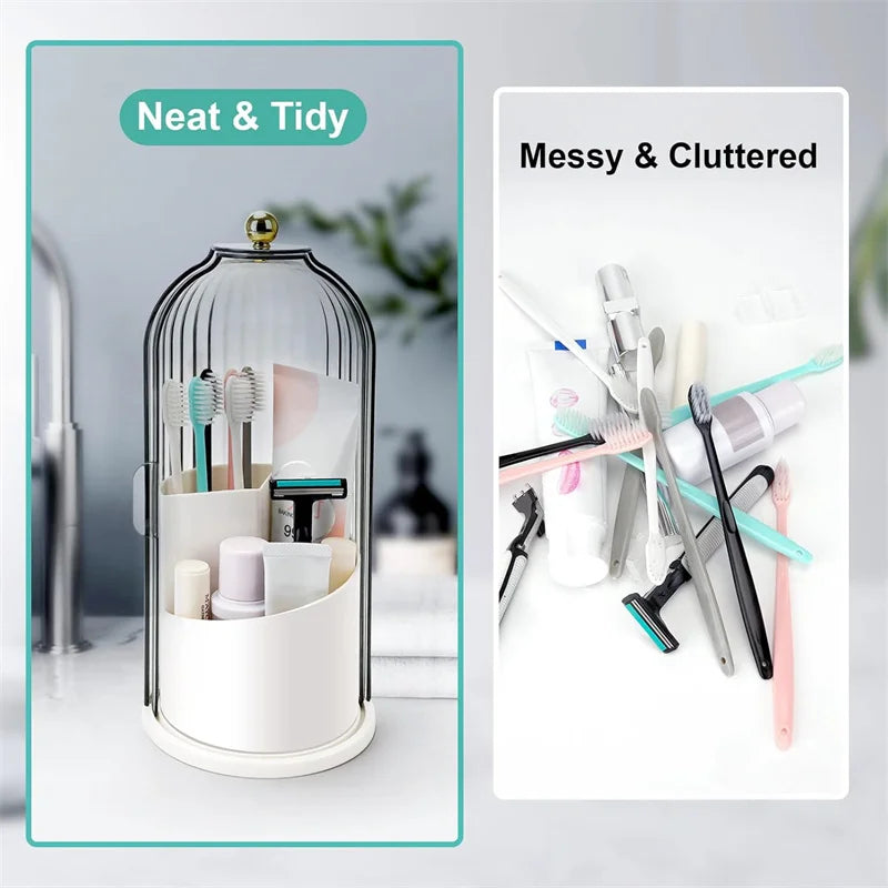 Rotating Toothbrush & Toiletry Organizer