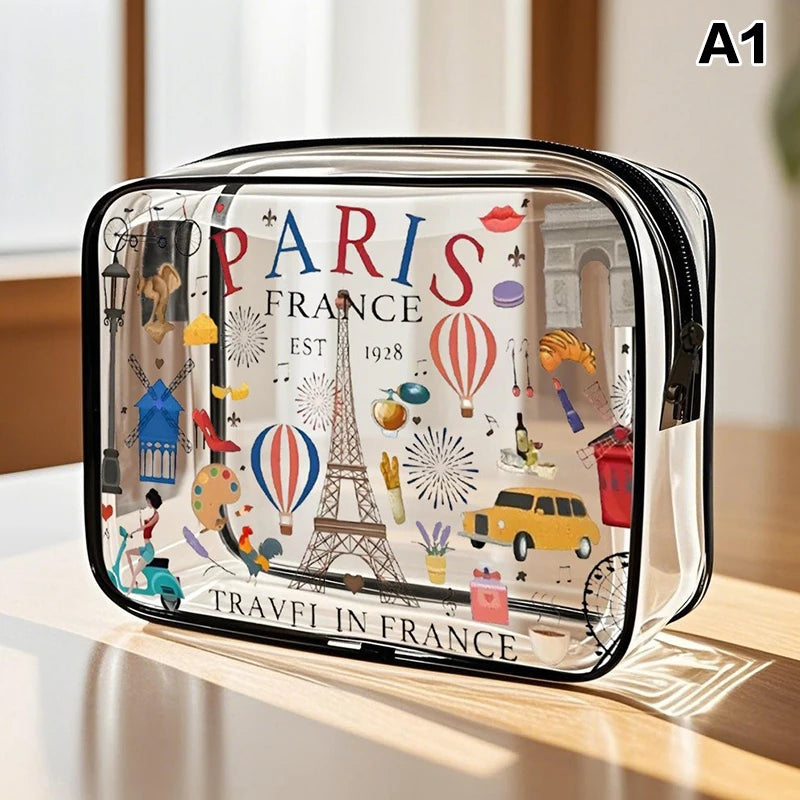 Large Capacity Travel Cosmetic Bag with Multifunctional Storage