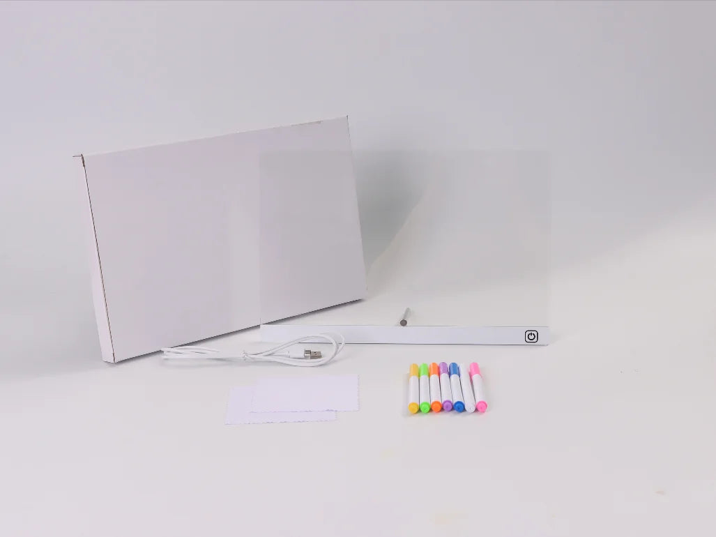 Glow Art LED Drawing Board with 7 Colors and 3 Light Modes
